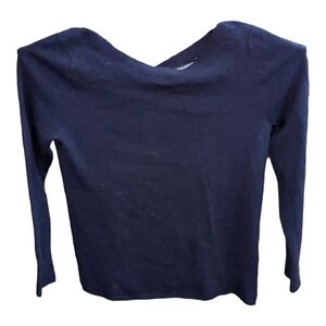 Banana Republic Blue Filpucci Wool/Cashmere Tie Cut Out Back  Sweater Size Small